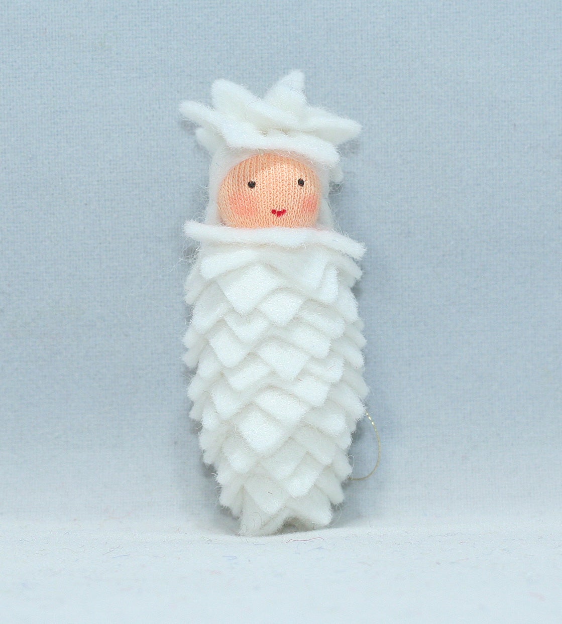 Pinecone Baby Ornament - Hanging Ornament Doll - Eco Flower Fairies, photo 5 of 5