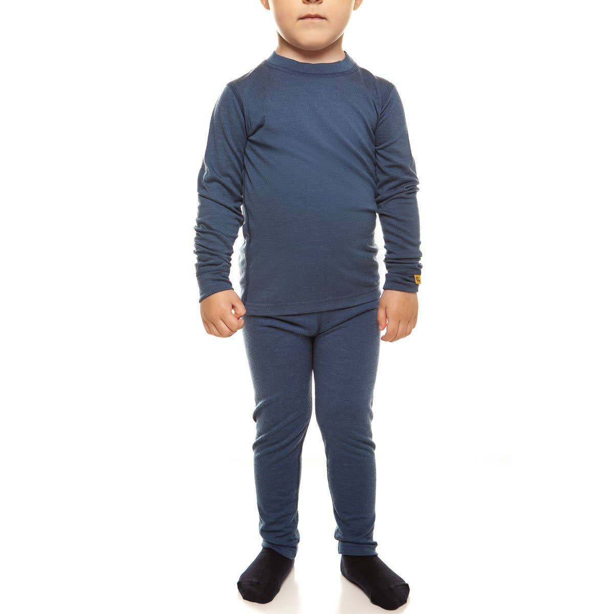 Denim Color Merino Wool 160 Long Sleeve Base Layer Crew - Menique, photo 5 of 8