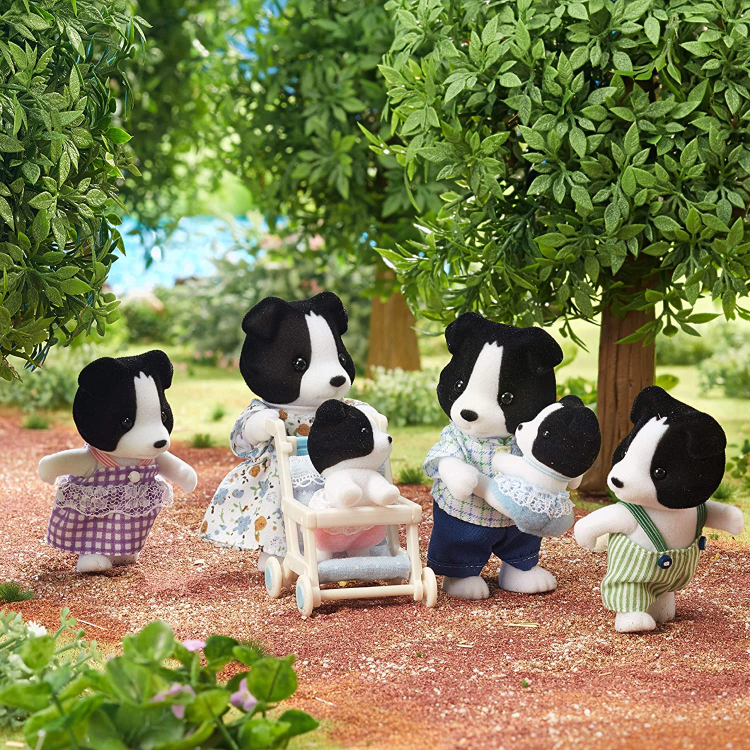 Calico critters hot sale border collie family